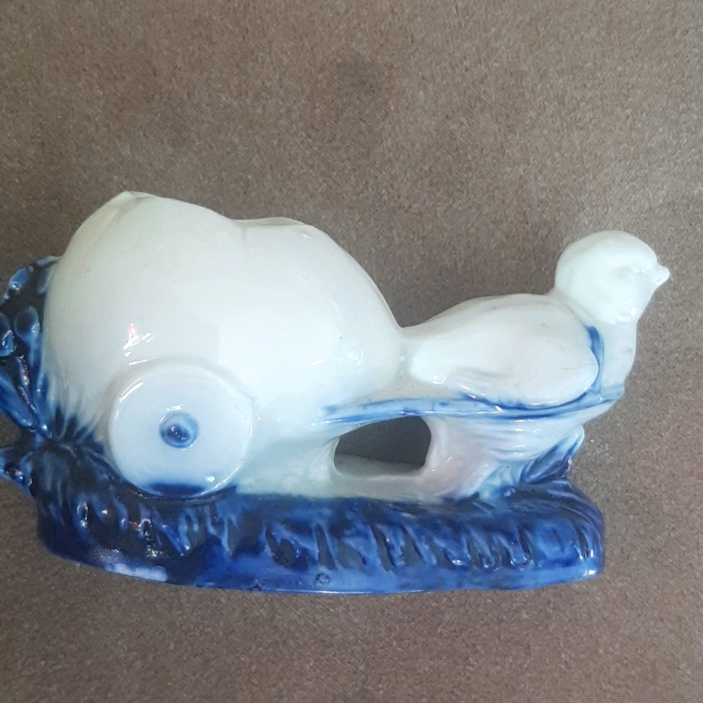 Antique German porcelain tooth pick holder